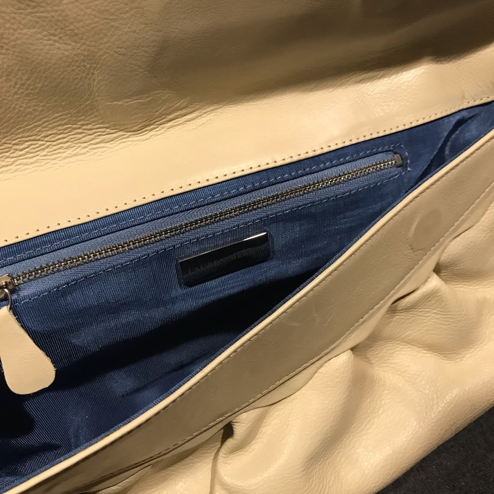 LAUREN MERKIN Buttercream Leather Oversize Clutch - Picture 4 of 4